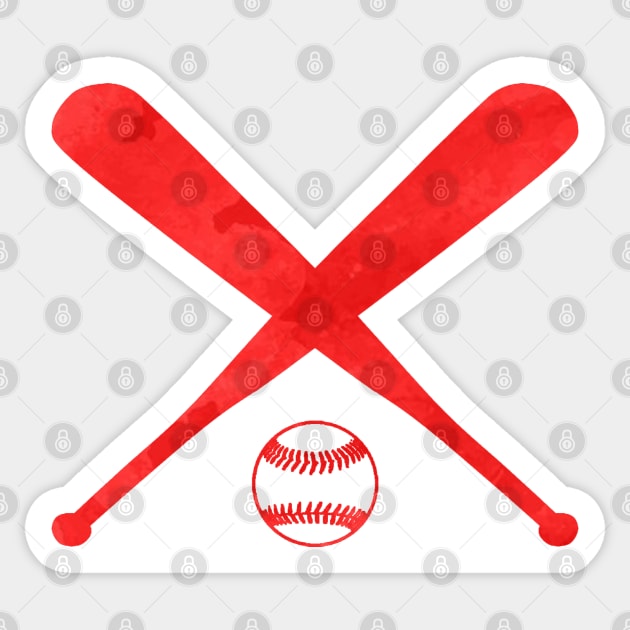 Softball Red Sticker by hcohen2000